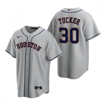 Men's Houston Astros #30 Kyle Tucker Gray Cool Base Stitched Jersey Men's Houston Astros #30 Kyle Tucker Gray Cool Base Stitched Jersey