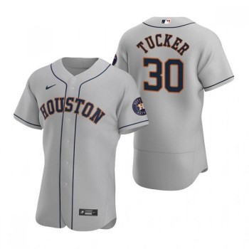 Men's Houston Astros #30 Kyle Tucker Gray Flex Base Stitched Jersey Men's Houston Astros #30 Kyle Tucker Gray Flex Base Stitched Jersey