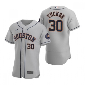 Men's Houston Astros #30 Kyle Tucker Gray Flex Base Stitched Jersey Men's Houston Astros #30 Kyle Tucker Gray Flex Base Stitched Jersey