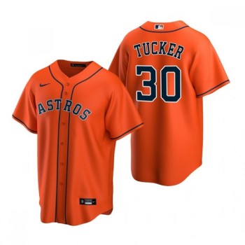Men's Houston Astros #30 Kyle Tucker Orange Cool Base Stitched Jersey Men's Houston Astros #30 Kyle Tucker Orange Cool Base Stitched Jersey