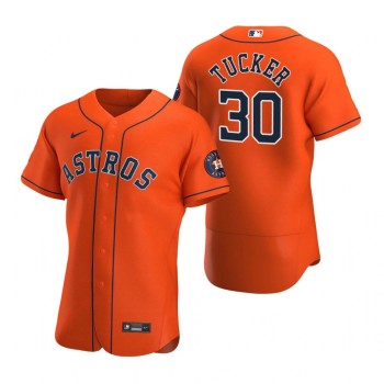 Men's Houston Astros #30 Kyle Tucker Orange Flex Base Stitched Jersey Men's Houston Astros #30 Kyle Tucker Orange Flex Base Stitched Jersey