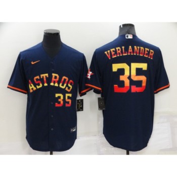 Men's Houston Astros #35 Justin Verlander 2022 Navy Cool Base Stitched Jersey Men's Houston Astros #35 Justin Verlander 2022 Navy Cool Base Stitched Jersey