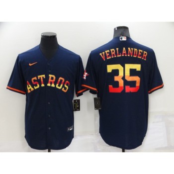 Men's Houston Astros #35 Justin Verlander 2022 Navy Cool Base Stitched Jersey Men's Houston Astros #35 Justin Verlander 2022 Navy Cool Base Stitched Jersey