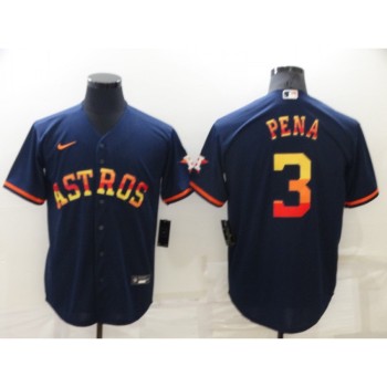 Men's Houston Astros #3 Jeremy Pena 2022 Navy Cool Base Stitched Jersey Men's Houston Astros #3 Jeremy Pena 2022 Navy Cool Base Stitched Jersey
