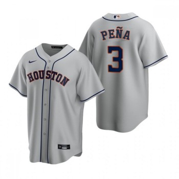 Men's Houston Astros #3 Jeremy Pena Grey Cool Base Stitched Jersey Men's Houston Astros #3 Jeremy Pena Grey Cool Base Stitched Jersey
