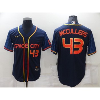 Men's Houston Astros #43 Lance McCullers 2022 Navy City Connect Cool Base Stitched Jersey Men's Houston Astros #43 Lance McCullers 2022 Navy City Connect Cool Base Stitched Jersey