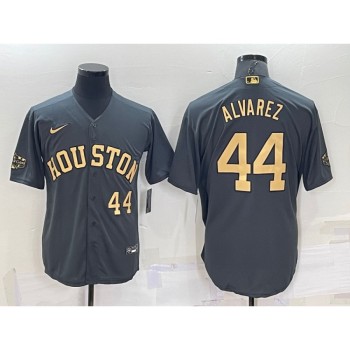 Men's Houston Astros #44 Yordan Alvarez 2022 All-Star Charcoal Cool Base Stitched Baseball Jersey Men's Houston Astros #44 Yordan Alvarez 2022 All-Star Charcoal Cool Base Stitched Baseball Jersey