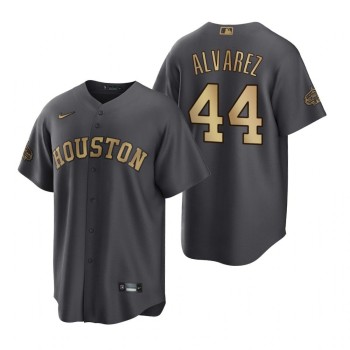 Men's Houston Astros #44 Yordan Alvarez 2022 All-Star Charcoal Cool Base Stitched Baseball Jersey Men's Houston Astros #44 Yordan Alvarez 2022 All-Star Charcoal Cool Base Stitched Baseball Jersey
