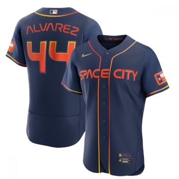 Men's Houston Astros #44 Yordan Alvarez 2022 Navy City Connect Flex Base Stitched Baseball Jersey Men's Houston Astros #44 Yordan Alvarez 2022 Navy City Connect Flex Base Stitched Baseball Jersey