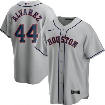 Men's Houston Astros #44 Yordan Alvarez Grey Cool Base Stitched Jersey Men's Houston Astros #44 Yordan Alvarez Grey Cool Base Stitched Jersey
