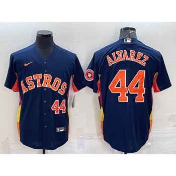 Men's Houston Astros #44 Yordan Alvarez Navy With Patch Cool Base Stitched Jersey Men's Houston Astros #44 Yordan Alvarez Navy With Patch Cool Base Stitched Jersey