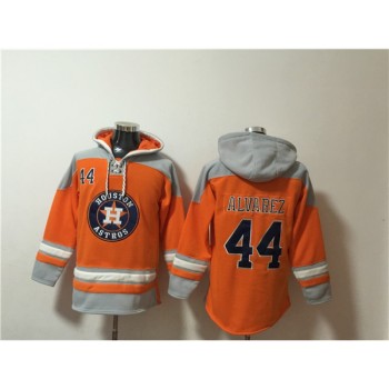 Men's Houston Astros #44 Yordan Alvarez Orange Ageless Must-Have Lace-Up Pullover Hoodie Men's Houston Astros #44 Yordan Alvarez Orange Ageless Must-Have Lace-Up Pullover Hoodie