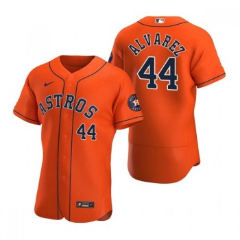 Men's Houston Astros #44 Yordan Alvarez Orange Flex Base Stitched Baseball Jersey Men's Houston Astros #44 Yordan Alvarez Orange Flex Base Stitched Baseball Jersey