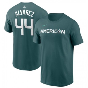 Men's Houston Astros #44 Yordan Alvarez Teal 2023 All-star Name & Number T-Shirt Men's Houston Astros #44 Yordan Alvarez Teal 2023 All-star Name & Number T-Shirt
