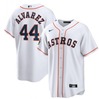 Men's Houston Astros #44 Yordan Alvarez White 2022 World Series Home Stitched Baseball Jersey Men's Houston Astros #44 Yordan Alvarez White 2022 World Series Home Stitched Baseball Jersey