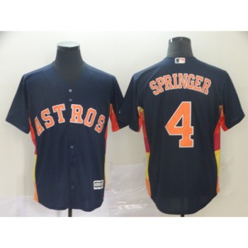 Men's Houston Astros #4 George Springer Navy Cool Base Stitched MLB Jersey Men's Houston Astros #4 George Springer Navy Cool Base Stitched MLB Jersey