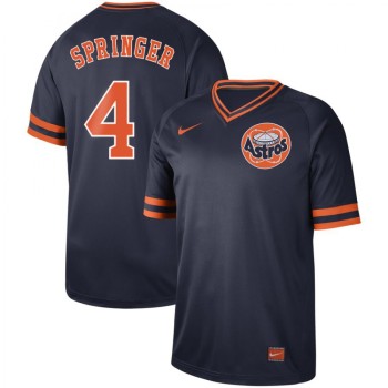 Men's Houston Astros #4 George Springer Navy Cooperstown Collection Legend Stitched MLB Jersey Men's Houston Astros #4 George Springer Navy Cooperstown Collection Legend Stitched MLB Jersey