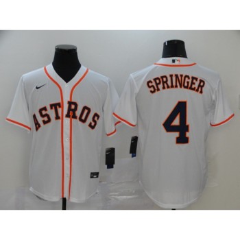 Men's Houston Astros #4 George Springer White Cool Base Stitched MLB Jersey Men's Houston Astros #4 George Springer White Cool Base Stitched MLB Jersey