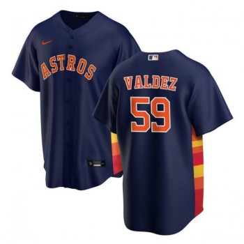 Men's Houston Astros #59 Framber Valdez Navy Cool Base Stitched Baseball Jersey Men's Houston Astros #59 Framber Valdez Navy Cool Base Stitched Baseball Jersey