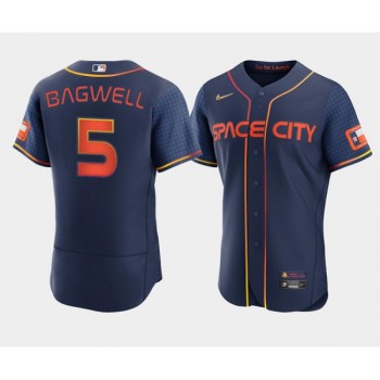 Men's Houston Astros #5 Jeff Bagwell 2022 Navy City Connect Flex Base Stitched Baseball Jersey Men's Houston Astros #5 Jeff Bagwell 2022 Navy City Connect Flex Base Stitched Baseball Jersey