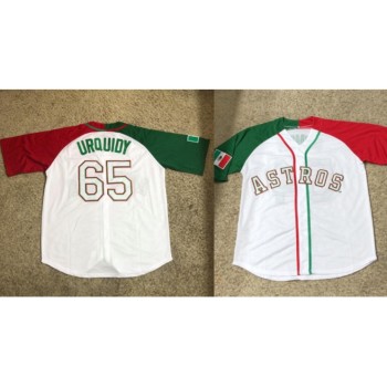 Men's Houston Astros #65 Jose Urquidy Mexican Heritage Culture Night Stitched Jersey Men's Houston Astros #65 Jose Urquidy Mexican Heritage Culture Night Stitched Jersey