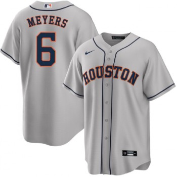 Men's Houston Astros #6 Jake Meyers Grey Cool Base Stitched Baseball Jersey Men's Houston Astros #6 Jake Meyers Grey Cool Base Stitched Baseball Jersey