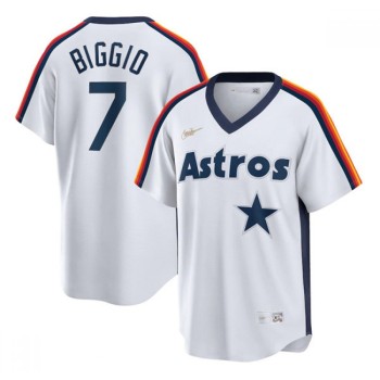 Men's Houston Astros #7 Craig Biggio White Cool Base Stitched Jersey Men's Houston Astros #7 Craig Biggio White Cool Base Stitched Jersey