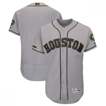 Men's Houston Astros Blank Gray 2018 Memorial Day Flexbase Stitched MLB Jersey Men's Houston Astros Blank Gray 2018 Memorial Day Flexbase Stitched MLB Jersey