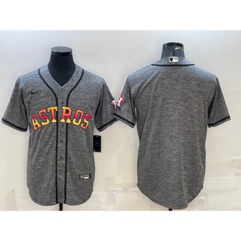 Men's Houston Astros Blank Grey Cool Base Stitched Baseball Jersey Men's Houston Astros Blank Grey Cool Base Stitched Baseball Jersey