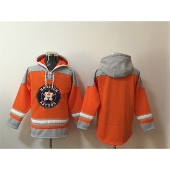 Men's Houston Astros Blank Orange Ageless Must-Have Lace-Up Pullover Hoodie Men's Houston Astros Blank Orange Ageless Must-Have Lace-Up Pullover Hoodie