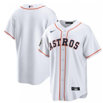 Men's Houston Astros Blank White 2022 World Series Home Stitched Baseball Jersey Men's Houston Astros Blank White 2022 World Series Home Stitched Baseball Jersey