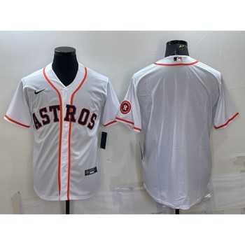 Men's Houston Astros Blank White With Patch Cool Base Stitched Jersey Men's Houston Astros Blank White With Patch Cool Base Stitched Jersey