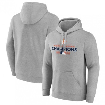 Men's Houston Astros Grey 2022 World Series Champions Celebration Pullover Hoodie Men's Houston Astros Grey 2022 World Series Champions Celebration Pullover Hoodie