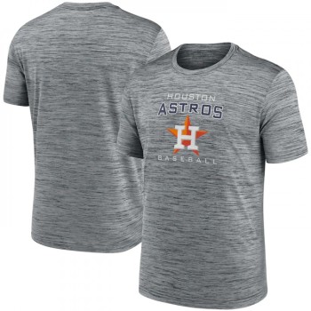 Men's Houston Astros Grey Velocity Practice Performance T-Shirt Men's Houston Astros Grey Velocity Practice Performance T-Shirt