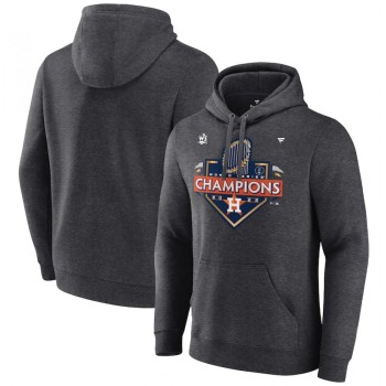 Men's Houston Astros Heather Charcoal 2022 World Series Champions Locker Room Pullover Hoodie Men's Houston Astros Heather Charcoal 2022 World Series Champions Locker Room Pullover Hoodie