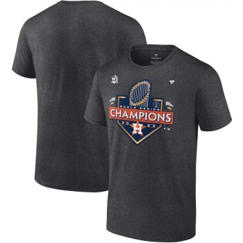 Men's Houston Astros Heather Charcoal 2022 World Series Champions Locker Room T-Shirt Men's Houston Astros Heather Charcoal 2022 World Series Champions Locker Room T-Shirt