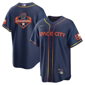 Men's Houston Astros Navy 2022 World Series Champions Team Big Logo City Connect Cool Base Stitched Jersey Men's Houston Astros Navy 2022 World Series Champions Team Big Logo City Connect Cool Base Stitched Jersey