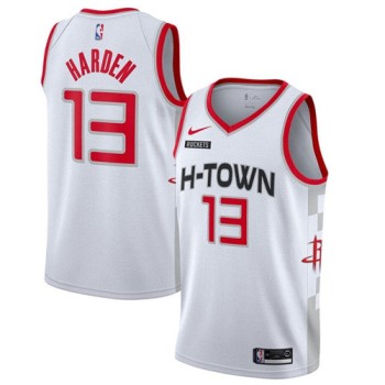 Men's Houston Rockets #13 James Harden White City Edition Stitched NBA Jersey Men's Houston Rockets #13 James Harden White City Edition Stitched NBA Jersey