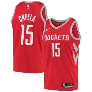 Men's Houston Rockets #15 Clint Capela Red Icon Edition Stitched Jersey Men's Houston Rockets #15 Clint Capela Red Icon Edition Stitched Jersey
