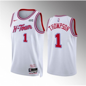 Men's Houston Rockets #1 Amen Thompson White 2023/24 City Edition Stitched Jersey Men's Houston Rockets #1 Amen Thompson White 2023/24 City Edition Stitched Jersey