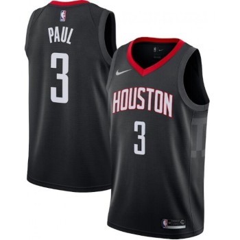 Men's Houston Rockets #3 Chris Paul Black Statement Edition Swingman Stitched Jersey Men's Houston Rockets #3 Chris Paul Black Statement Edition Swingman Stitched Jersey