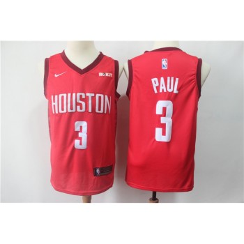 Men's Houston Rockets #3 Chris Paul Red 2018/19 Earned Edition Swingman Stitched NBA Jersey Men's Houston Rockets #3 Chris Paul Red 2018/19 Earned Edition Swingman Stitched NBA Jersey