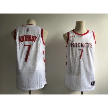 Men's Houston Rockets #7 Carmelo Anthony White Swingman Stitched NBA Jersey Men's Houston Rockets #7 Carmelo Anthony White Swingman Stitched NBA Jersey