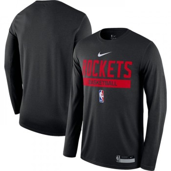 Men's Houston Rockets Black 2022/23 Legend On-Court Practice Performance Long Sleeve T-Shirt Men's Houston Rockets Black 2022/23 Legend On-Court Practice Performance Long Sleeve T-Shirt