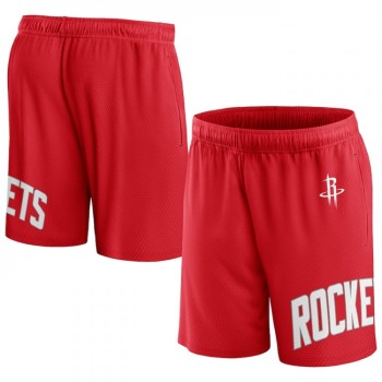 Men's Houston Rockets Red Free Throw Mesh Shorts Men's Houston Rockets Red Free Throw Mesh Shorts