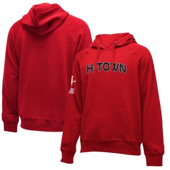 Men's Houston Rockets Red New Era City Edition Logo Essential Pullover Hoodie Men's Houston Rockets Red New Era City Edition Logo Essential Pullover Hoodie