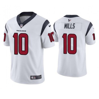 Men's Houston Texans #10 Davis Mills White Vapor Untouchable Limited Stitched Jersey Men's Houston Texans #10 Davis Mills White Vapor Untouchable Limited Stitched Jersey