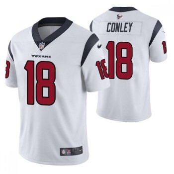 Men's Houston Texans #18 Chris Conley White Vapor Untouchable Limited Stitched Jersey Men's Houston Texans #18 Chris Conley White Vapor Untouchable Limited Stitched Jersey