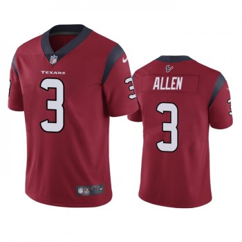 Men's Houston Texans #3 Kyle Allen Red Vapor Untouchable Limited Stitched Jersey Men's Houston Texans #3 Kyle Allen Red Vapor Untouchable Limited Stitched Jersey
