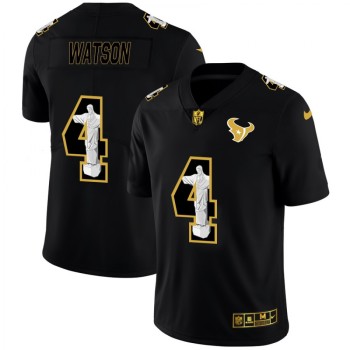 Men's Houston Texans #4 Deshaun Watson 2020 Black Jesus Faith Edition Limited Stitched Jersey Men's Houston Texans #4 Deshaun Watson 2020 Black Jesus Faith Edition Limited Stitched Jersey